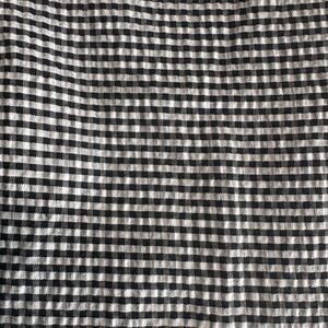 Black and White Gingham Searsucker fabric